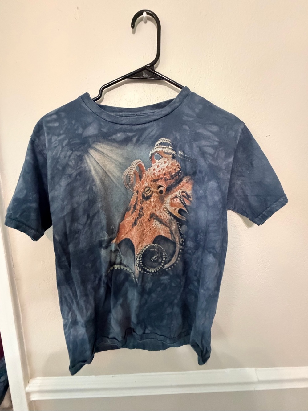 Kids Octopus Graphic Tie-Dye Tee - Blue